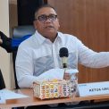 SNBP 2026 - Ketua Umum Tim Penanggung Jawab SNPMB, Eduart Wolok, dalam konferensi pers di Kantor Kemendiktisaintek, Jakarta, Selasa (16/9/2025). (FAHDI FAHLEVI)